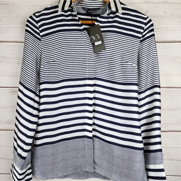 Armani Exchange Striped Women's XXS New - Picture 1 of 6